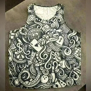 EDM Ravewear 🎰 💵 Casino Men’s Tank Top, Size M, NWOT